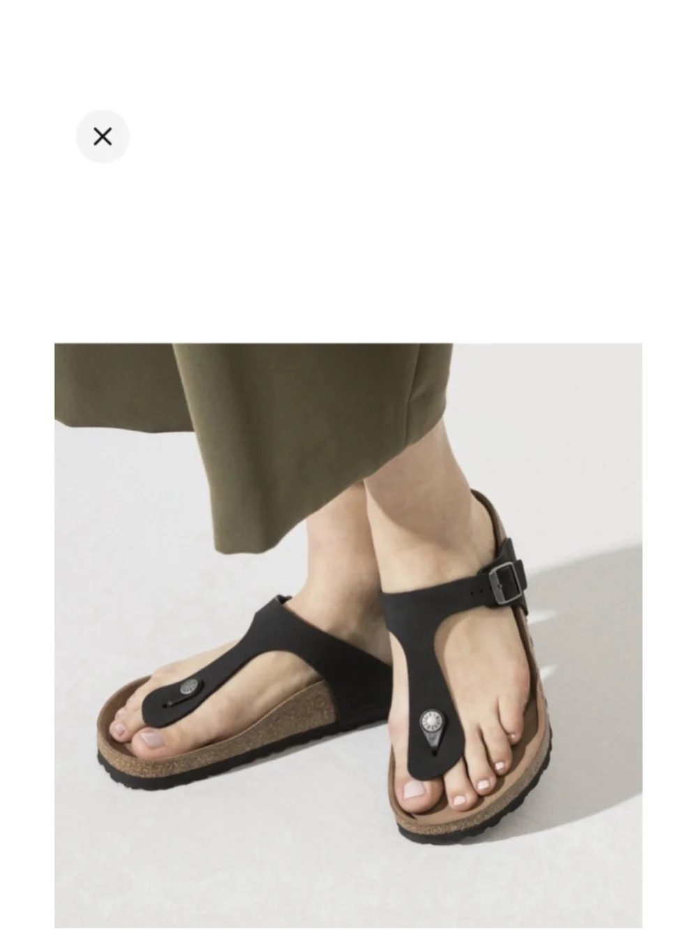 Birkenstock Gizeh Black Birko-Flor Thong Sandals EU 37 US 6.5 Regular wide
